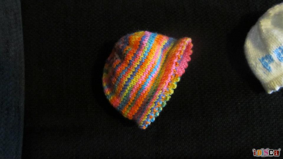 Newborn baby hat in a mix of colours